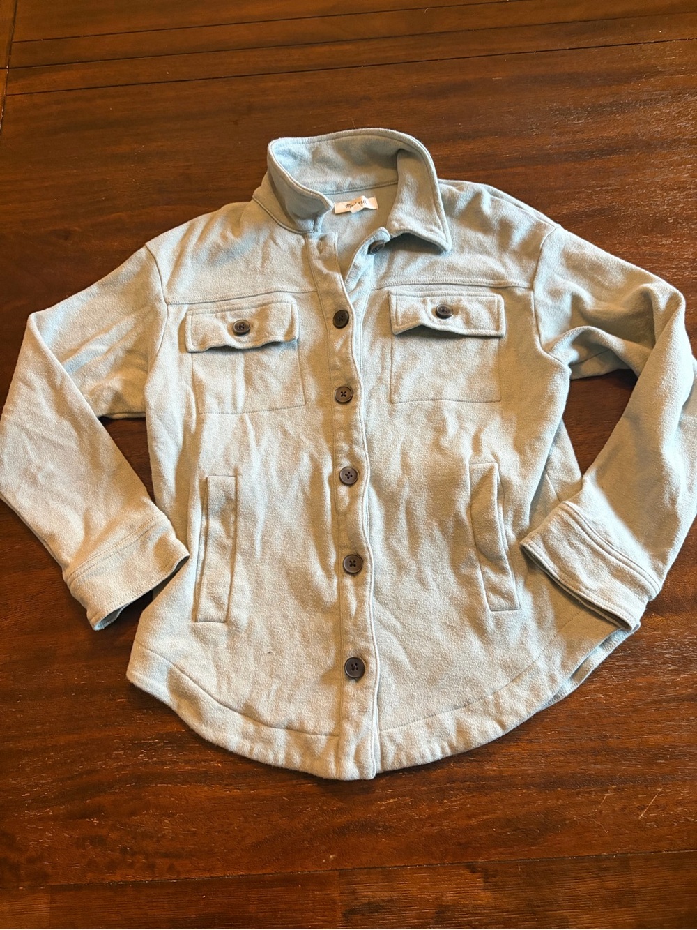 Madewell Women’s XS Sage Green Knit Button Front Shirt Jacket Shacket